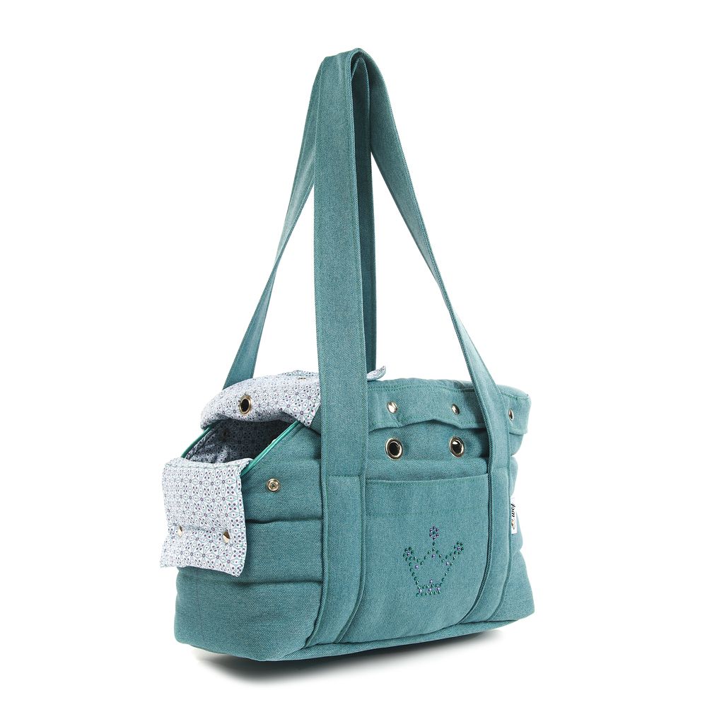 comprar bolso perro transporte-turquesa-cerrado-interior-geometrico-corona comprar bolso perro transporte-turquesa-cerrado-interior-geometrico-corona