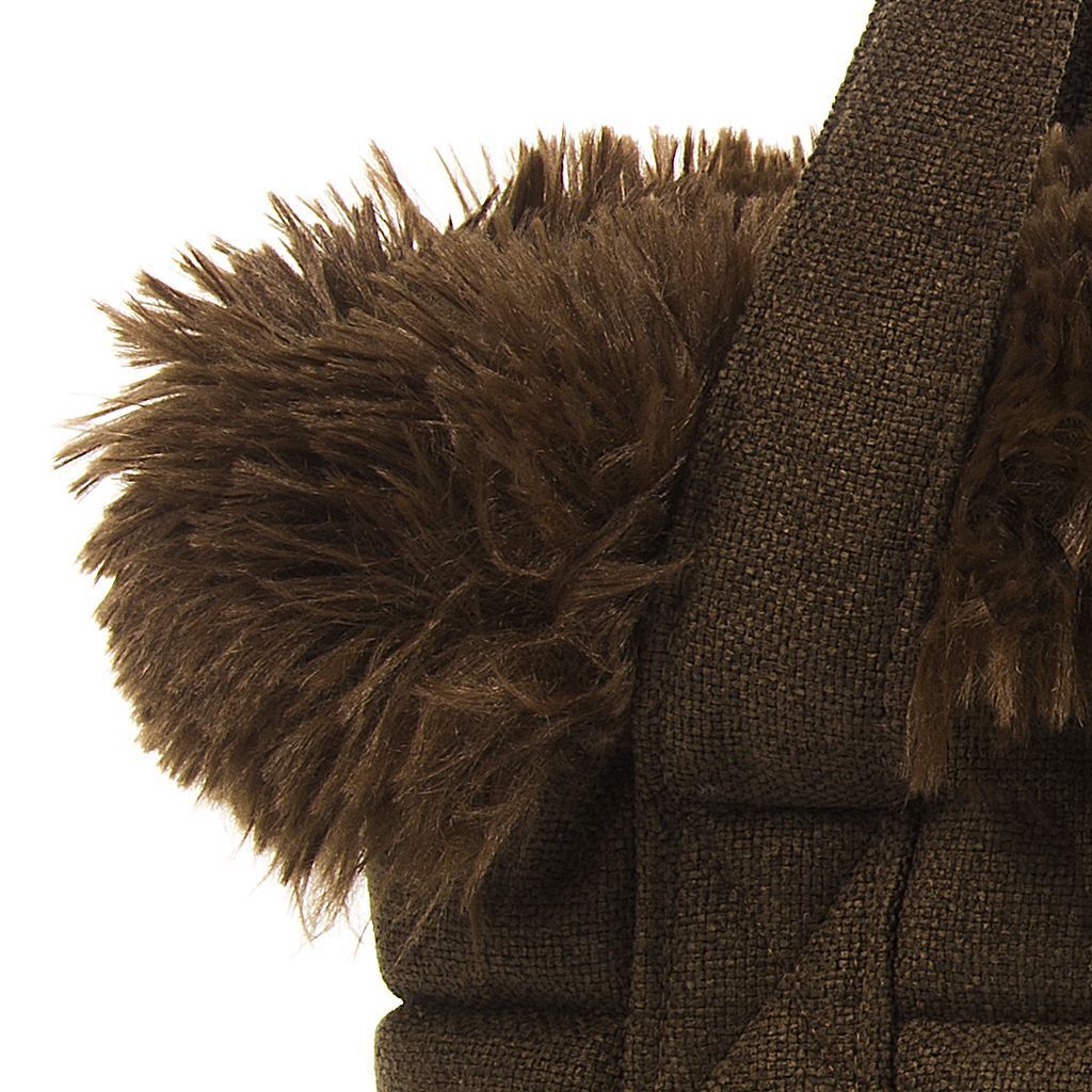 comprar bolso saco marron oscuro pelo largo perrito detalle1 comprar bolso saco marron oscuro pelo largo perrito detalle1