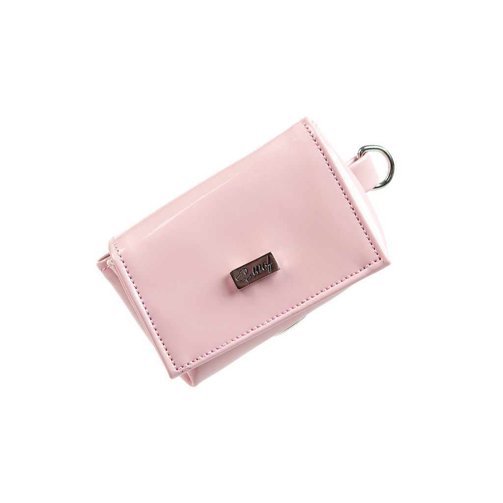 Bolsito de charol rosa para correa de perro Bolsito de charol rosa para correa de perro