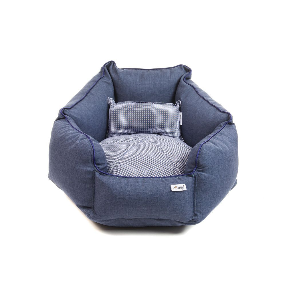 cama hexofi azul jaspeado cojin motivos geometricos cama hexofi azul jaspeado cojin motivos geometricos