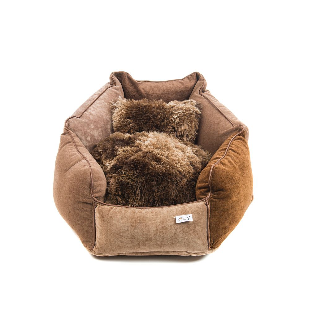 cama hexofi tonos marrones cojin pelo largo cama hexofi tonos marrones cojin pelo largo