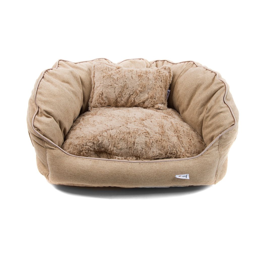 cama oval beige cojin pelo corto cama oval beige cojin pelo corto