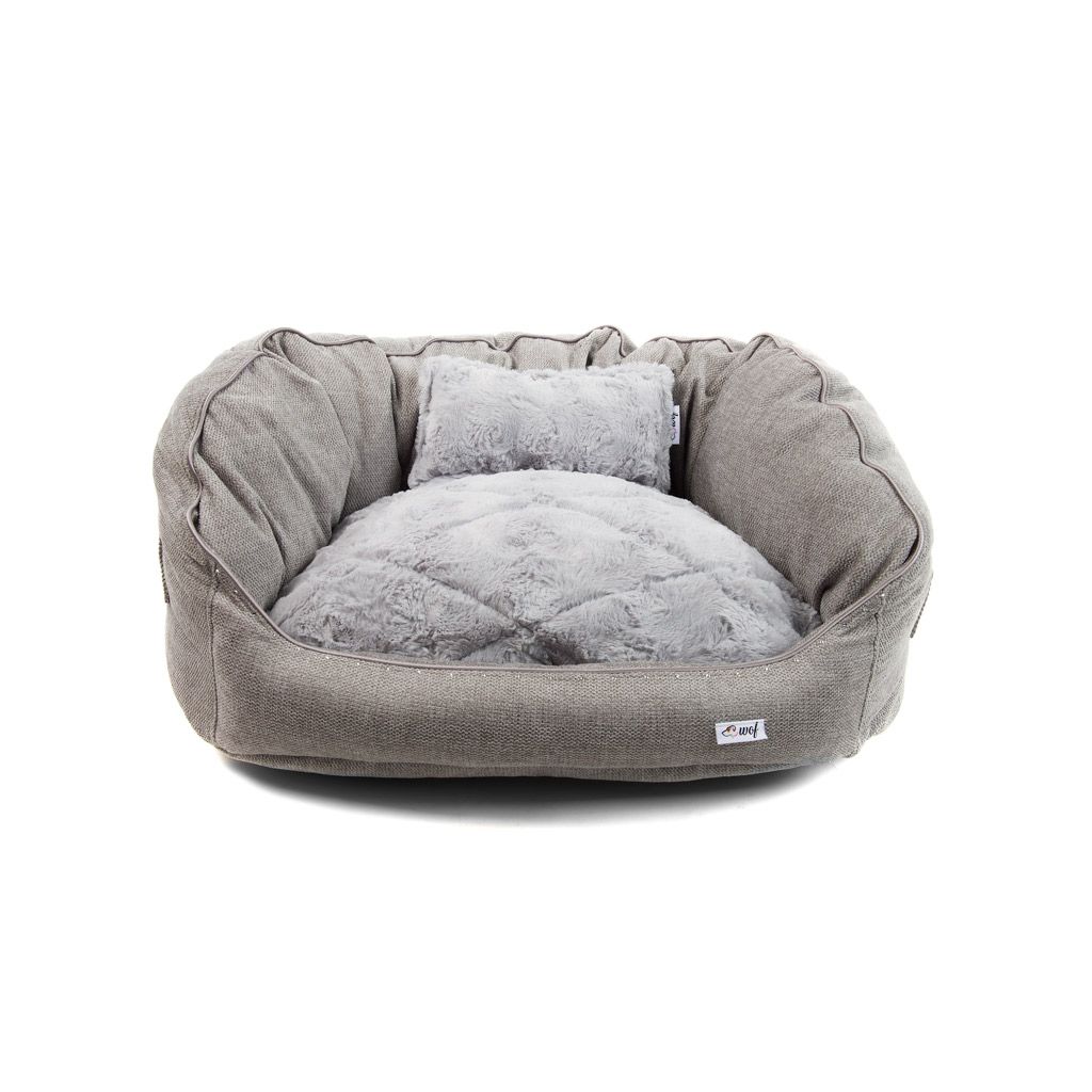 cama oval gris cojin pelo corto cama oval gris cojin pelo corto