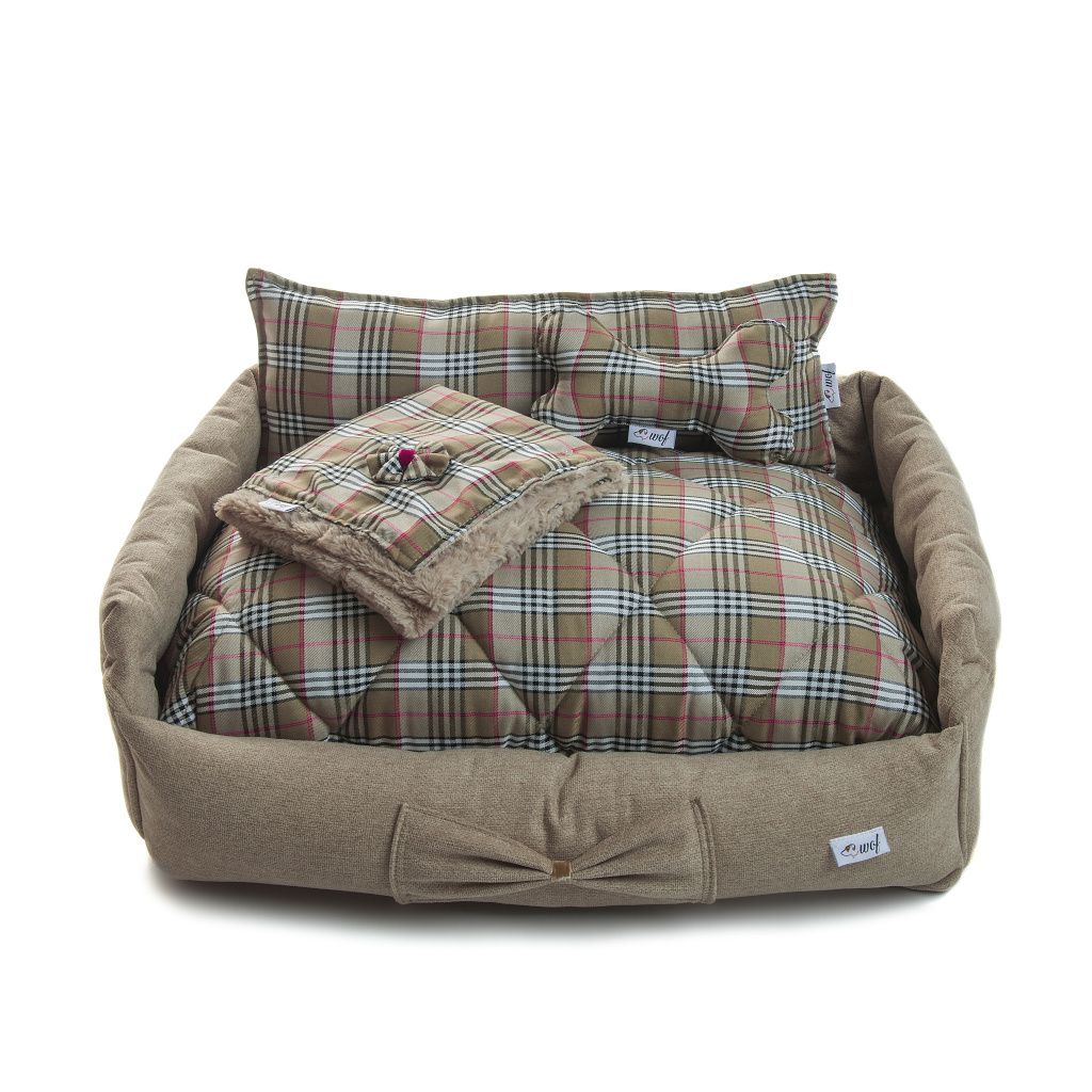 comprar cama basic marron cuadros beige comprar cama basic marron cuadros beige