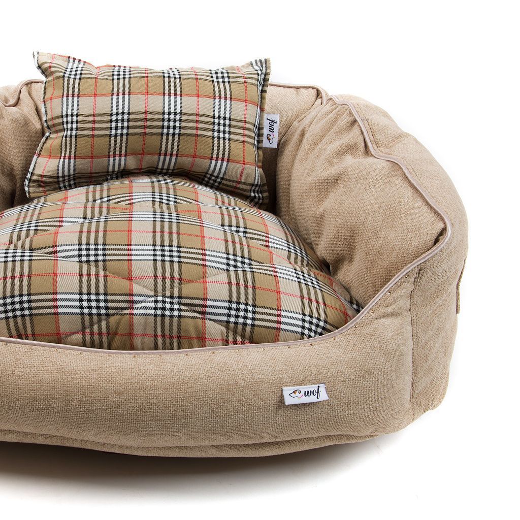 comprar cama oval beige cojin cuadros beige detalle comprar cama oval beige cojin cuadros beige detalle