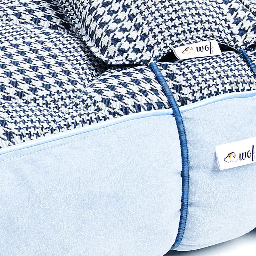 colchon azul bebe pata de gallo detalle colchon azul bebe pata de gallo detalle