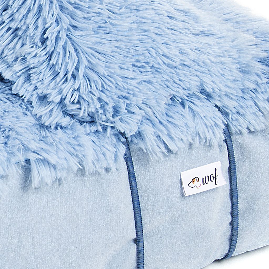 colchon azul bebe pelo largo detalle colchon azul bebe pelo largo detalle