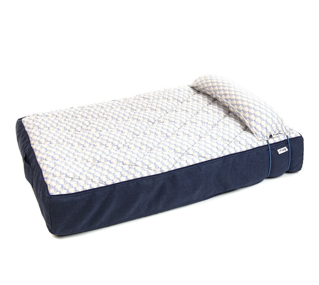 colchon azul oscuro motivos geometricos colchon azul oscuro motivos geometricos
