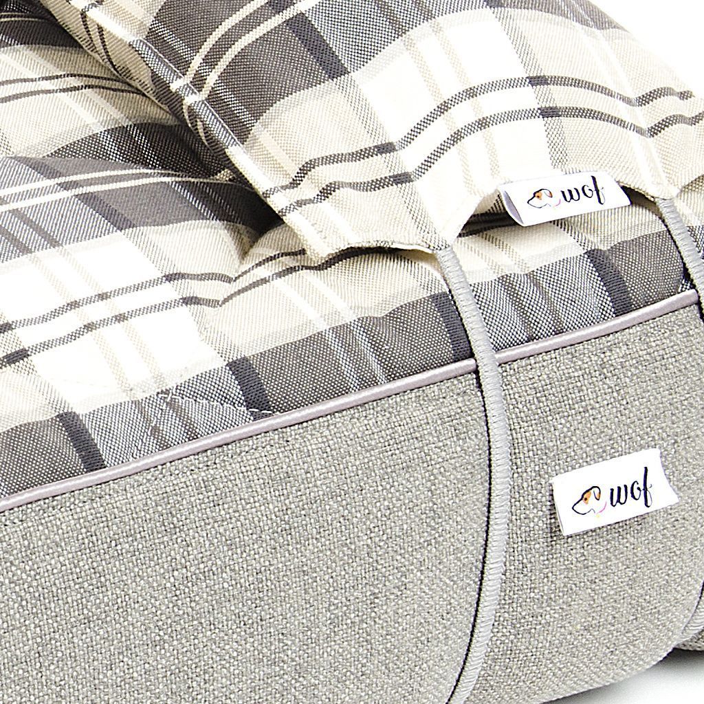 colchon gris cuadros detalle colchon gris cuadros detalle