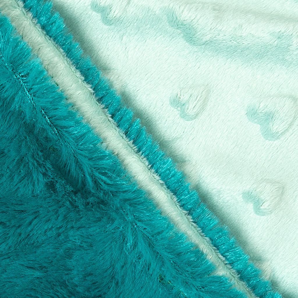 comprar manta verde azulado pelo corto corazones detalles comprar manta verde azulado pelo corto corazones detalles