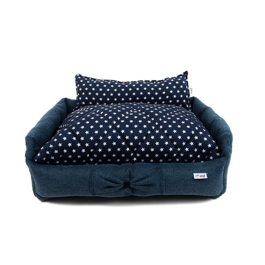 comprar cama basic azul cojín azul marino estrellitas comprar cama basic azul cojín azul marino estrellitas
