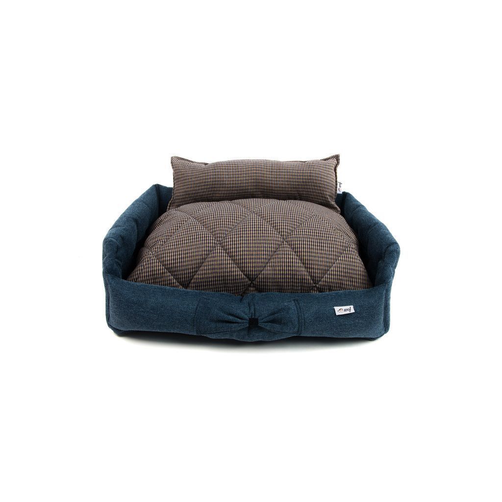 comprar cama basic azul cojin beige cuadritos azules comprar cama basic azul cojin beige cuadritos azules