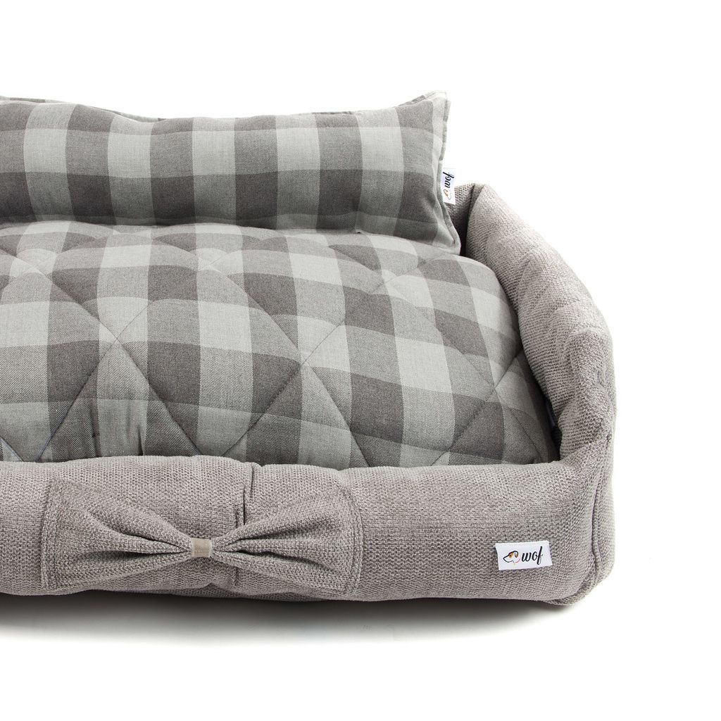 comprar cama basic gris cuadros grises detalle comprar cama basic gris cuadros grises detalle