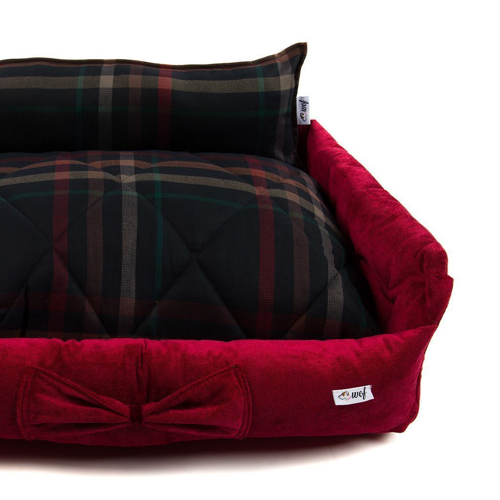 comprar cama basic rojo cojin negro lineas detalle comprar cama basic rojo cojin negro lineas detalle