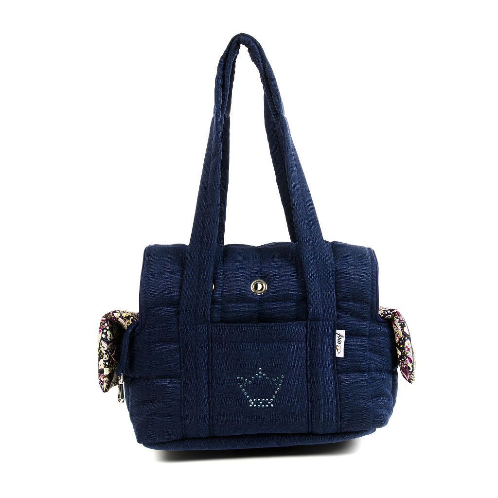 comprar bolso doble tapa azul marino forro corazones frontal comprar bolso doble tapa azul marino forro corazones frontal