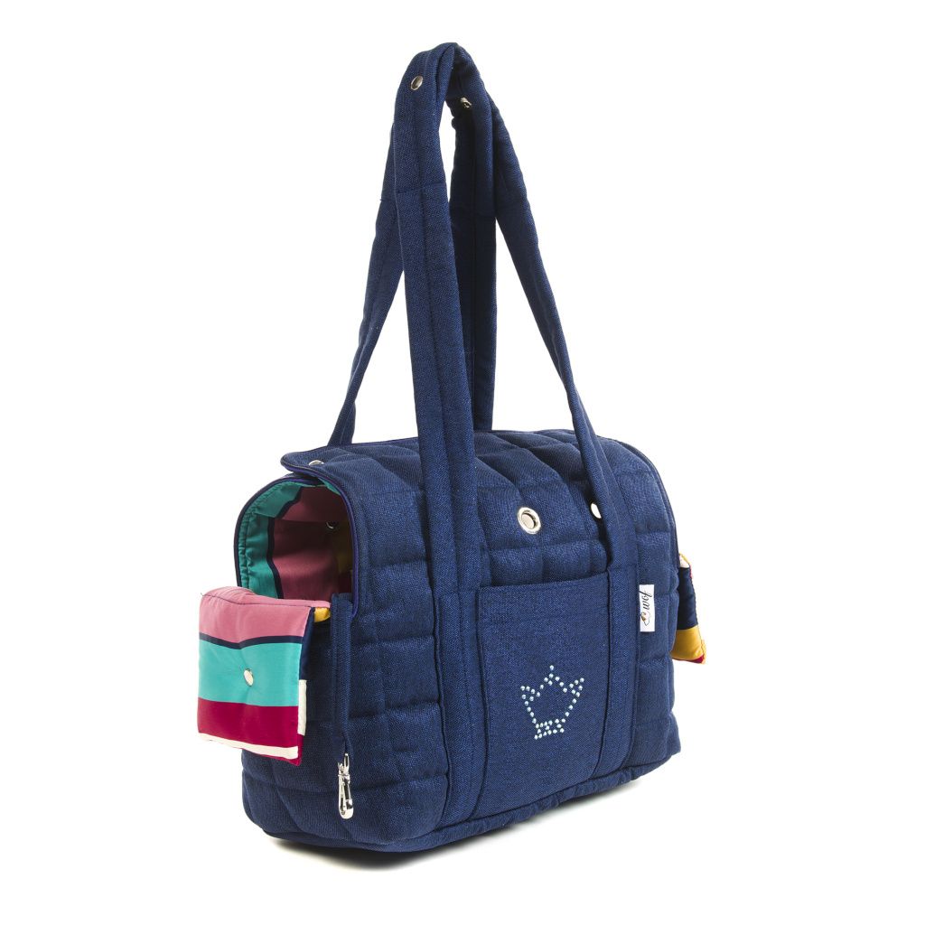 comprar bolso doble tapa azul marino forro multicolor comprar bolso doble tapa azul marino forro multicolor