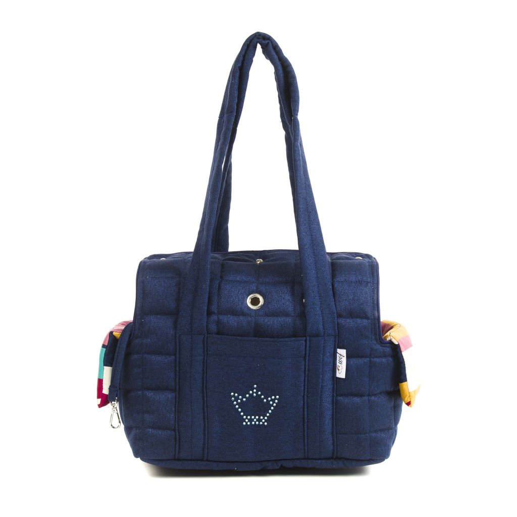 comprar bolso doble tapa azul marino forro multicolor frontal comprar bolso doble tapa azul marino forro multicolor frontal