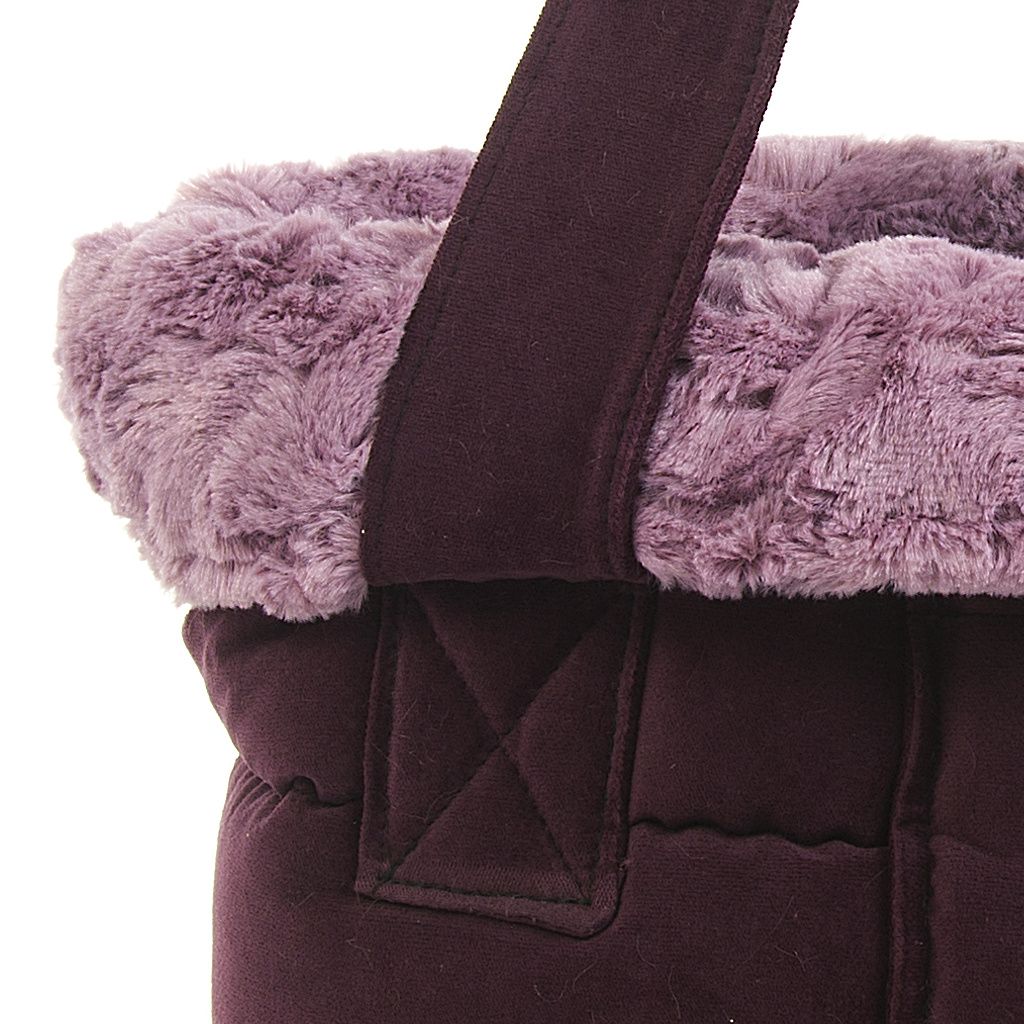 bolso saco violeta pelo corto detalle1 bolso saco violeta pelo corto detalle1