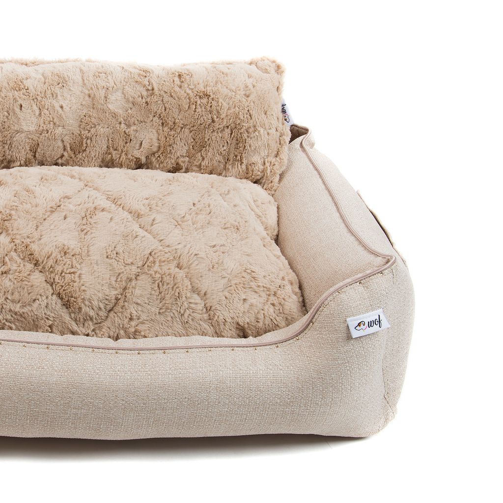 comprar cama classic beige pelo corto detalle comprar cama classic beige pelo corto detalle