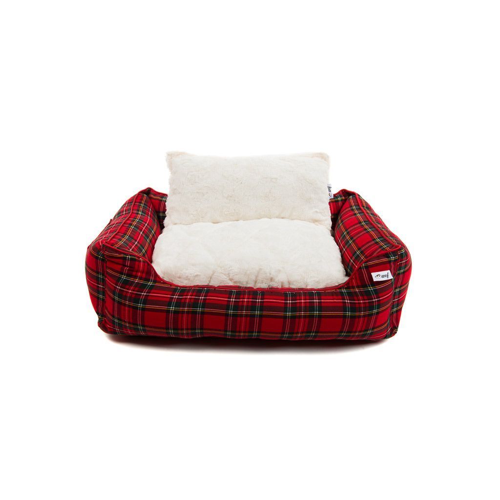 comprar cama classic rojo escocés pelo corto blanco comprar cama classic rojo escocés pelo corto blanco