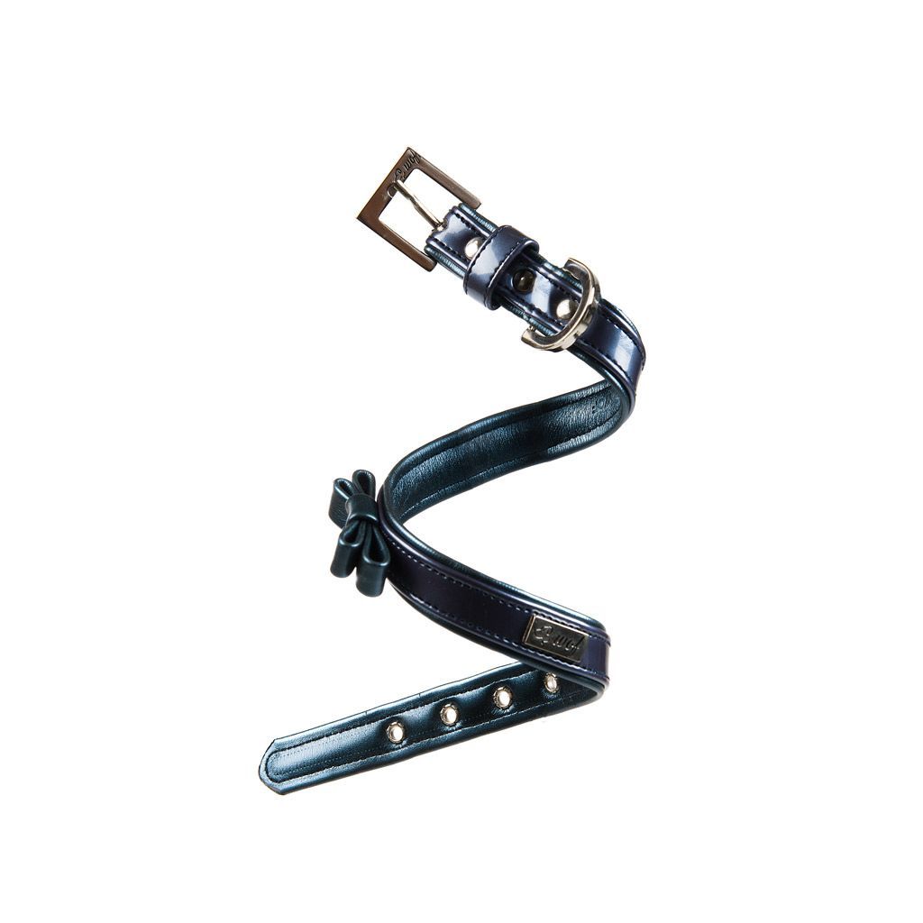 comprar collar perrro azul charol lazo comprar collar perrro azul charol lazo