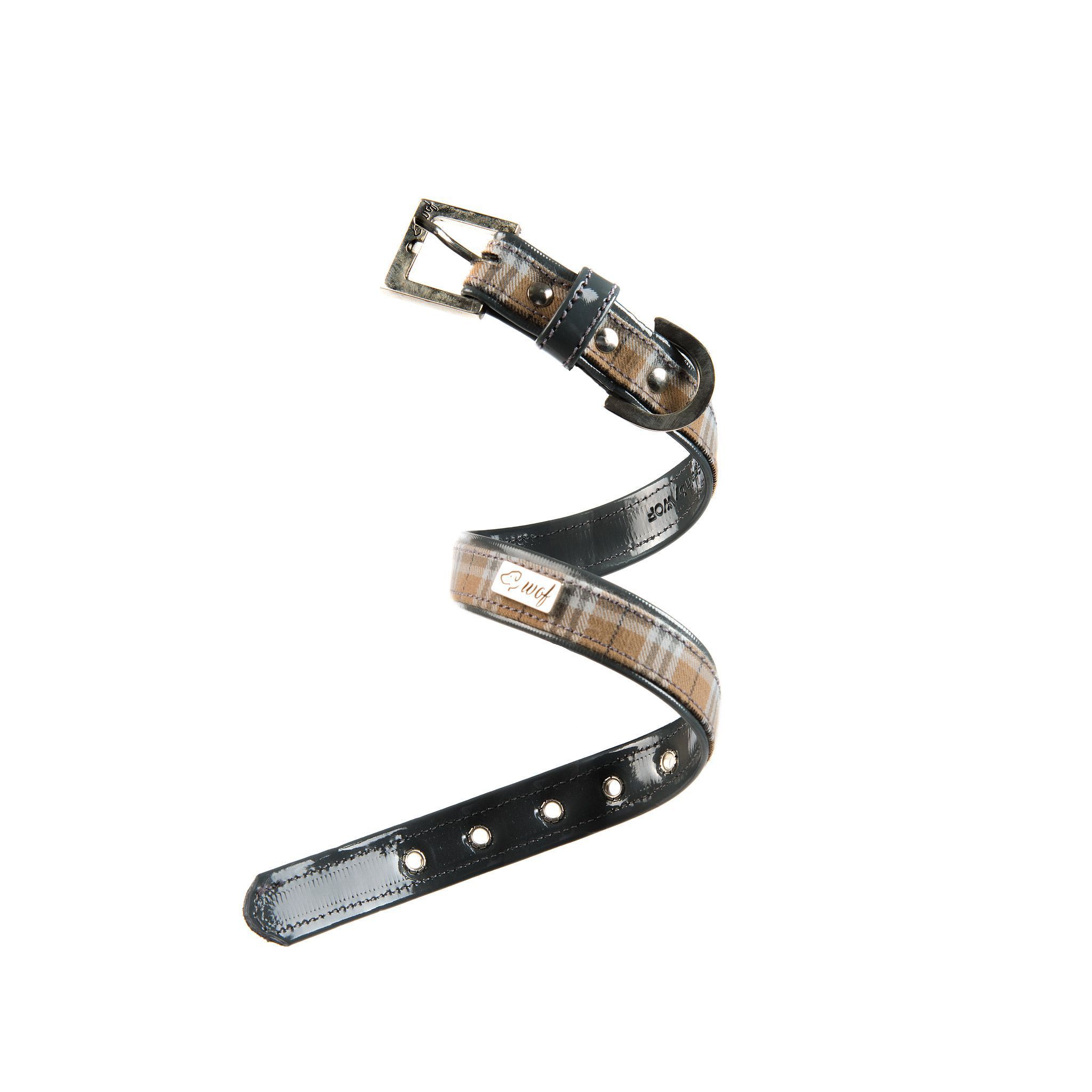 comprar collar perro cuadros gris charol comprar collar perro cuadros gris charol