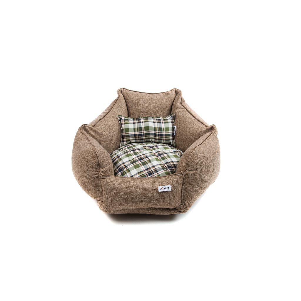 comprar cama hexofi marron jaspeado cojin cuadros verdes comprar cama hexofi marron jaspeado cojin cuadros verdes