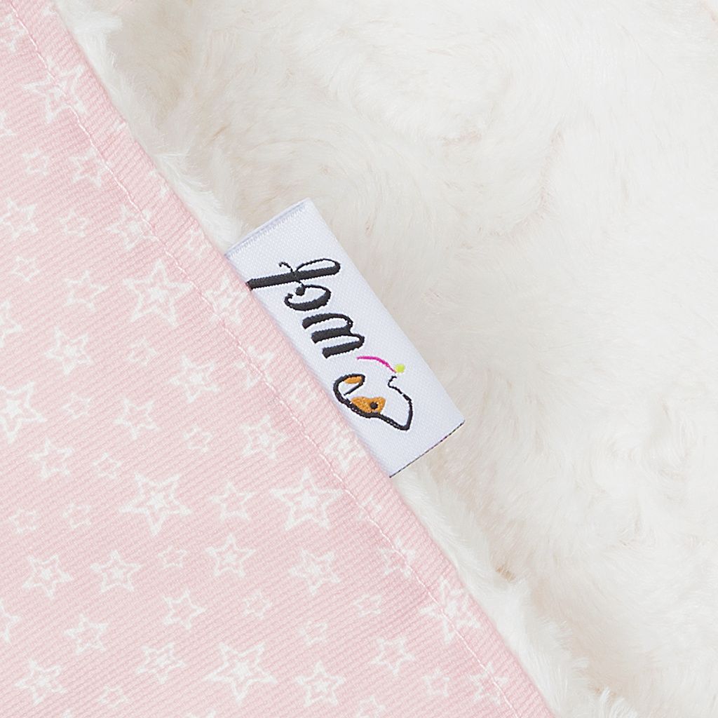 comprar manta rosa estrellita pelo corto blanco detalle comprar manta rosa estrellita pelo corto blanco detalle