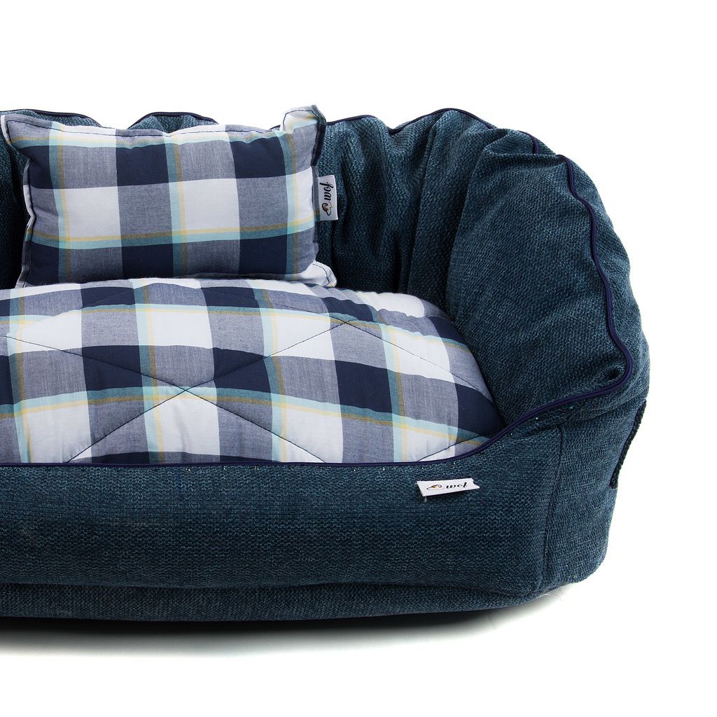 comprar cama oval azul jaspeado cojin cuadros grandes azules detalle comprar cama oval azul jaspeado cojin cuadros grandes azules detalle