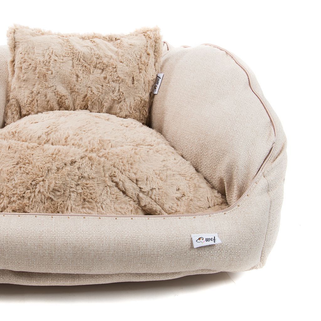 comprar cama oval beige claro cojin beige pelo corto detalle comprar cama oval beige claro cojin beige pelo corto detalle