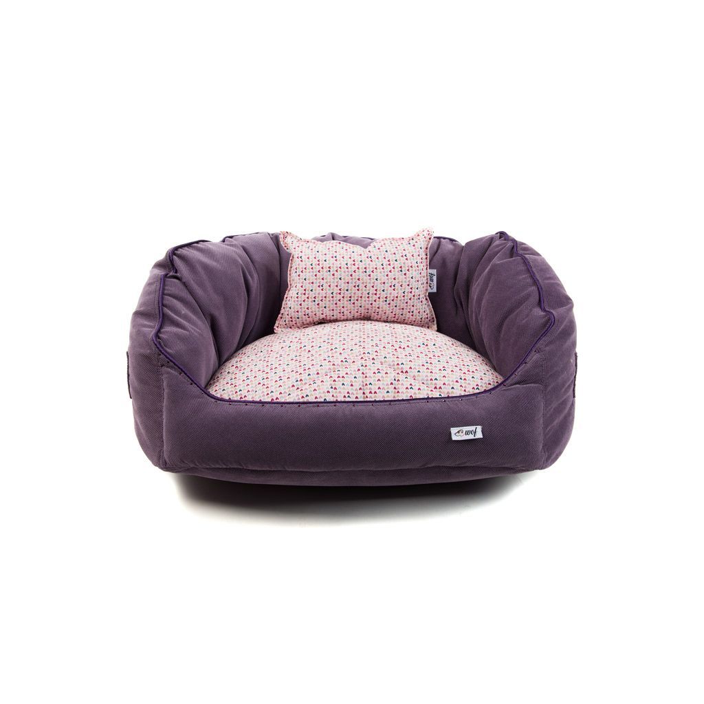 comprar cama oval lila cojin corazones comprar cama oval lila cojin corazones
