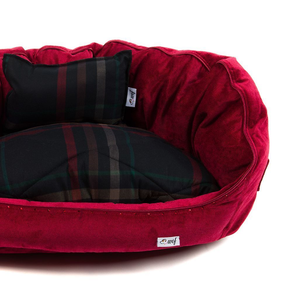 comprar cama oval roja cojin negro lineas colores detalle comprar cama oval roja cojin negro lineas colores detalle