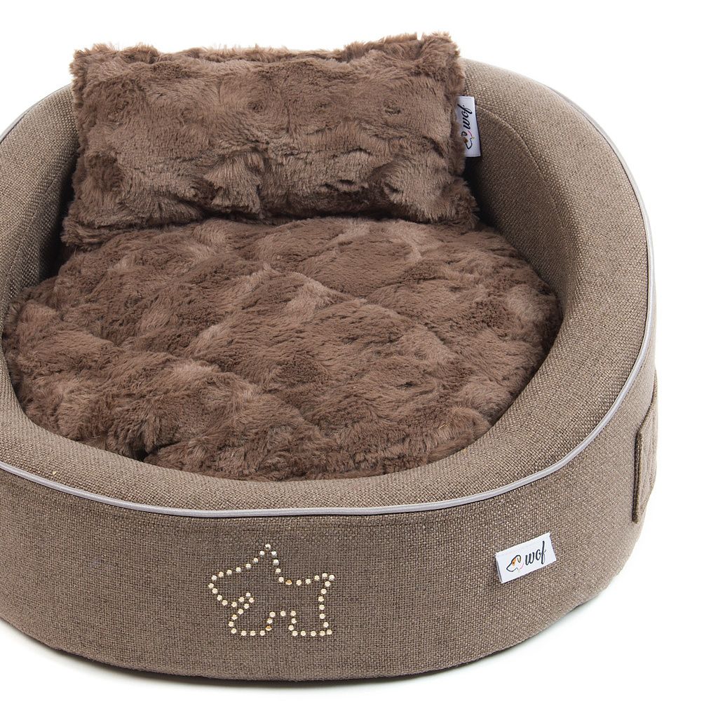 comprar cama rouni vison cojin marron pelo corto detalle comprar cama rouni vison cojin marron pelo corto detalle