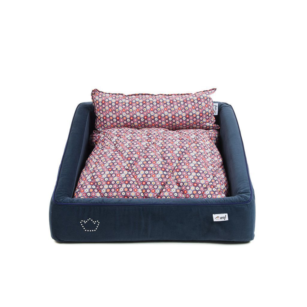 comprar cama tracua azul marino cojin motivos geometricos comprar cama tracua azul marino cojin motivos geometricos