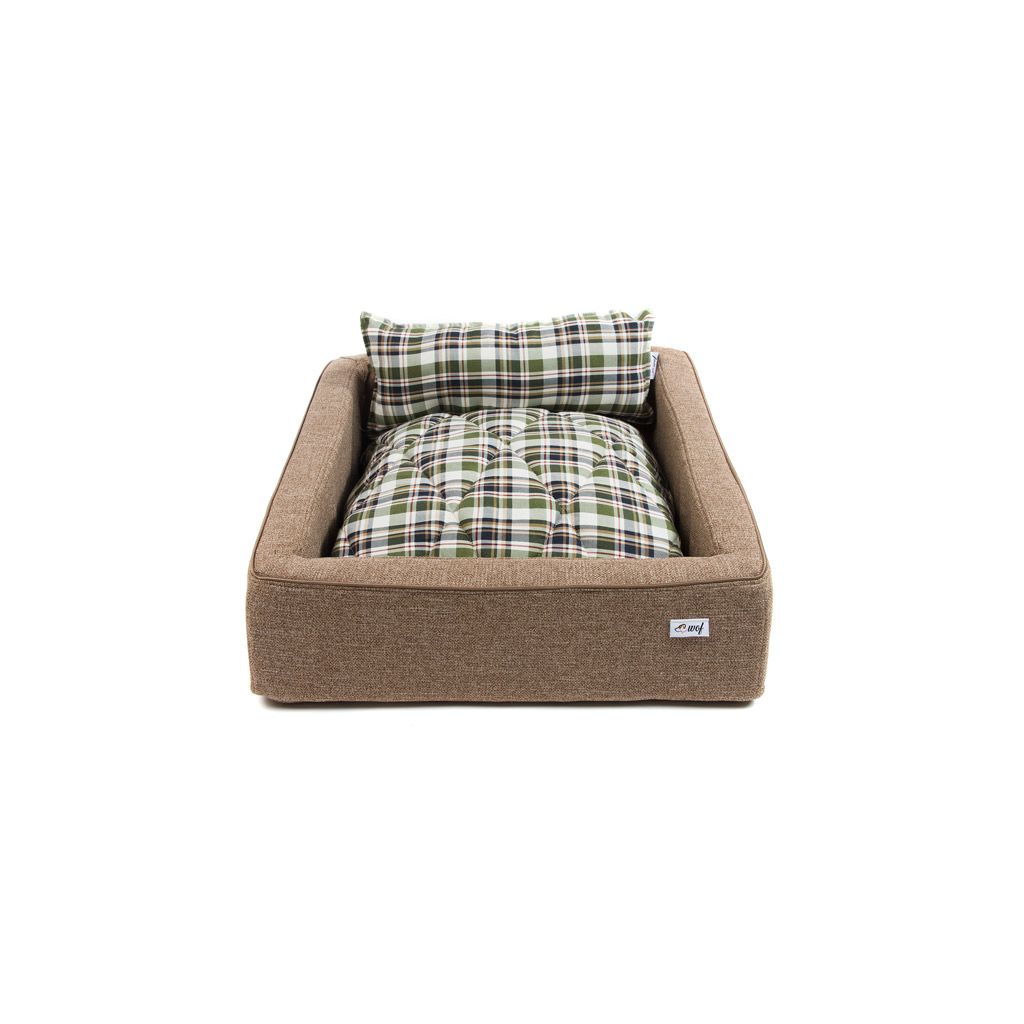 comprar cama tracua marron jaspeado cojin cuadros verdes comprar cama tracua marron jaspeado cojin cuadros verdes