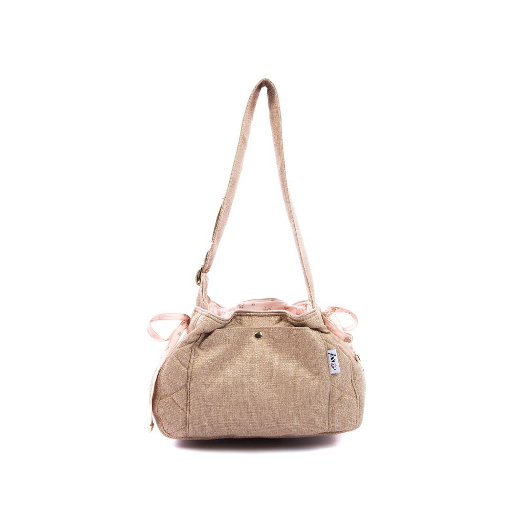 Bolso bandolera beige interior perritos Bolso bandolera beige interior perritos