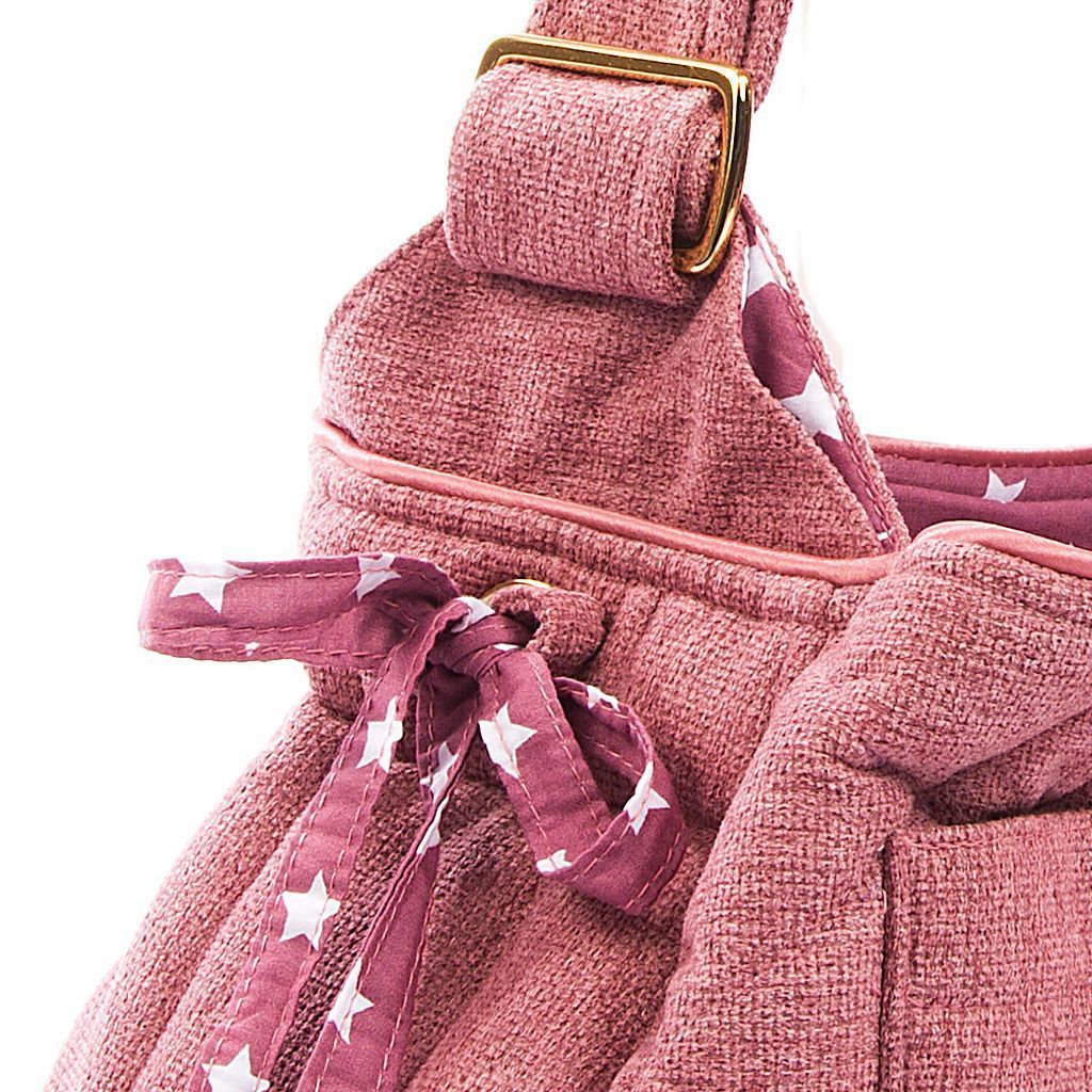 Bolso bandolera rosa coral con estrellas detalle 1 Bolso bandolera rosa coral con estrellas detalle 1
