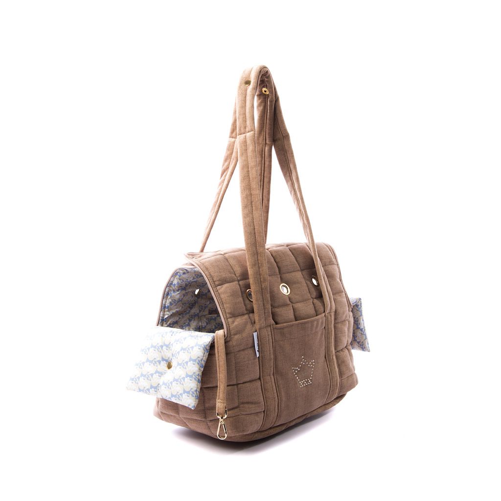 Bolso de doble tapa beige forro patron geometrico lado Bolso de doble tapa beige forro patron geometrico lado