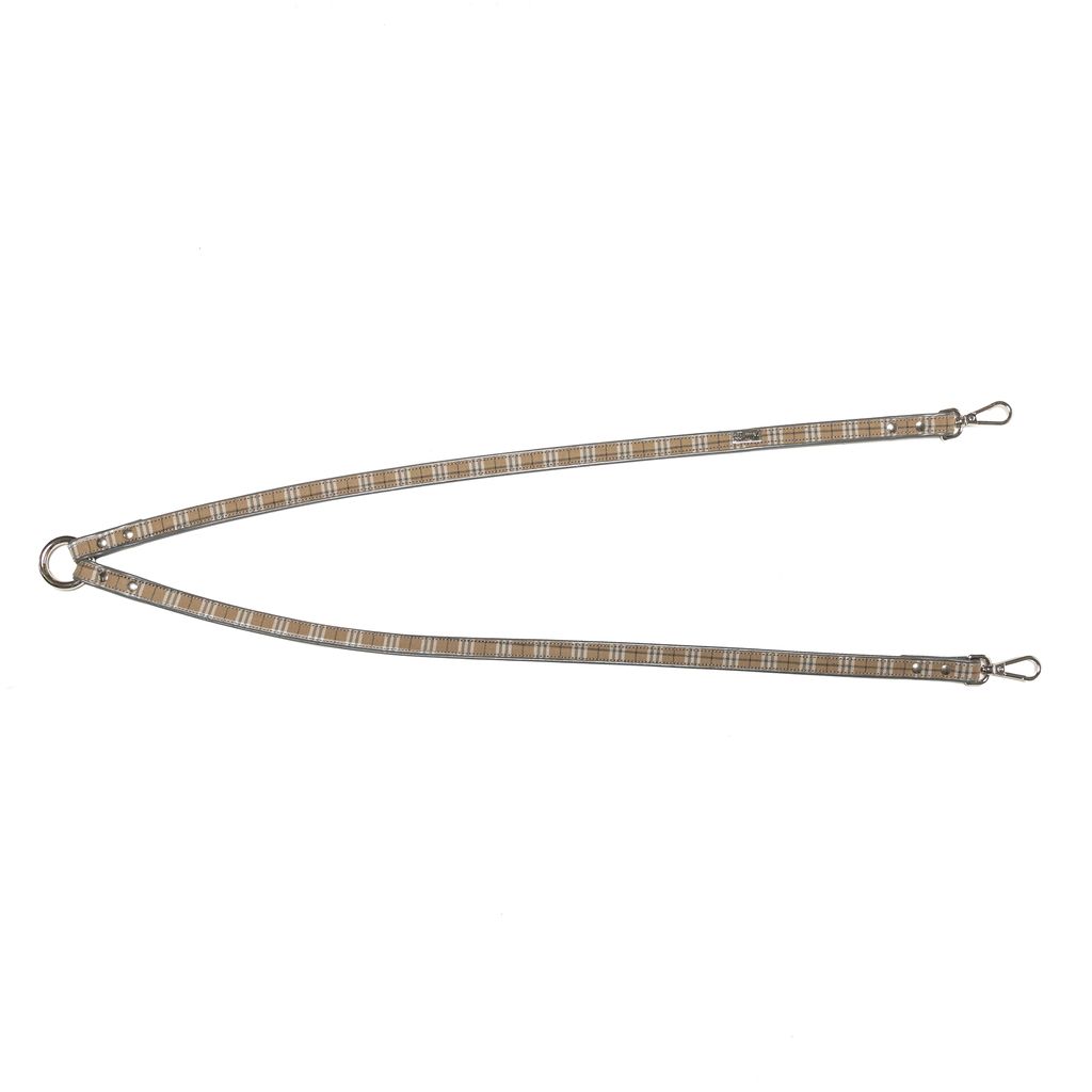 Ramal gris y cuadros marrones para perro 1 Ramal gris y cuadros marrones para perro 1
