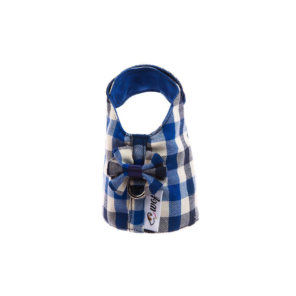 arnes textil a cuadros azules arnes textil a cuadros azules