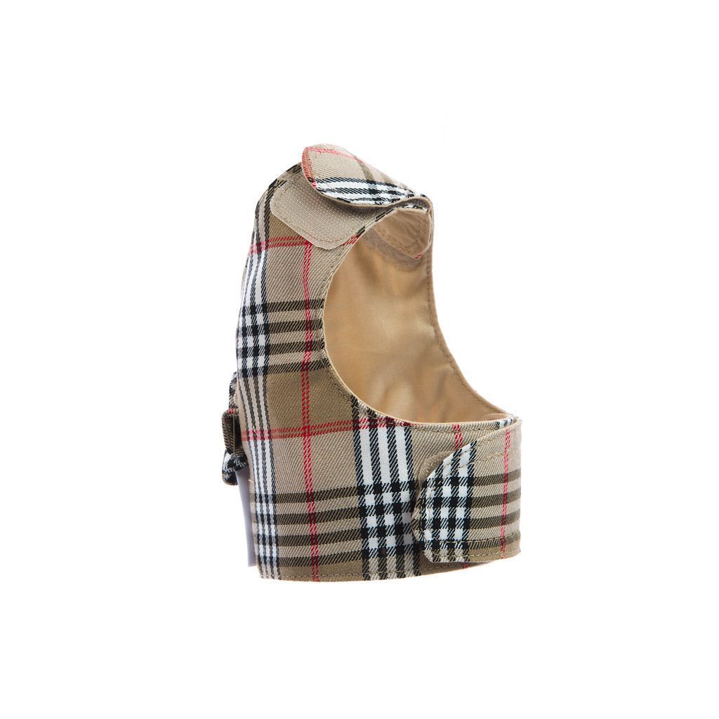arnes textil a cuadros cuadros beige lado arnes textil a cuadros cuadros beige lado