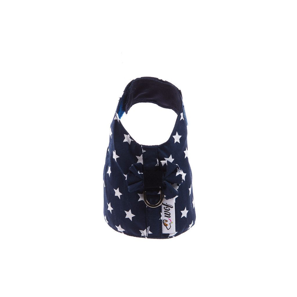 arnes textil azul marino con estrellas arnes textil azul marino con estrellas