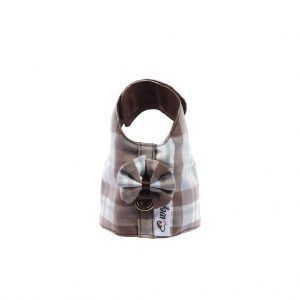 arnes textil marron a cuadros