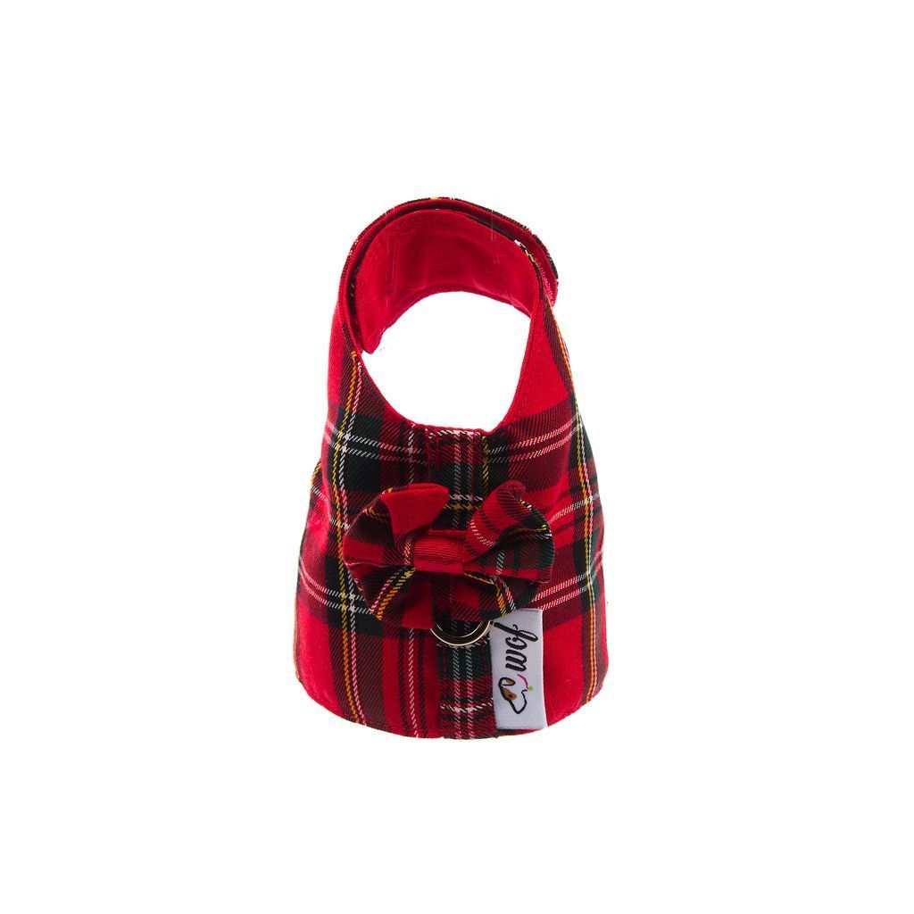 arnes textil rojo a cuadros escoces arnes textil rojo a cuadros escoces