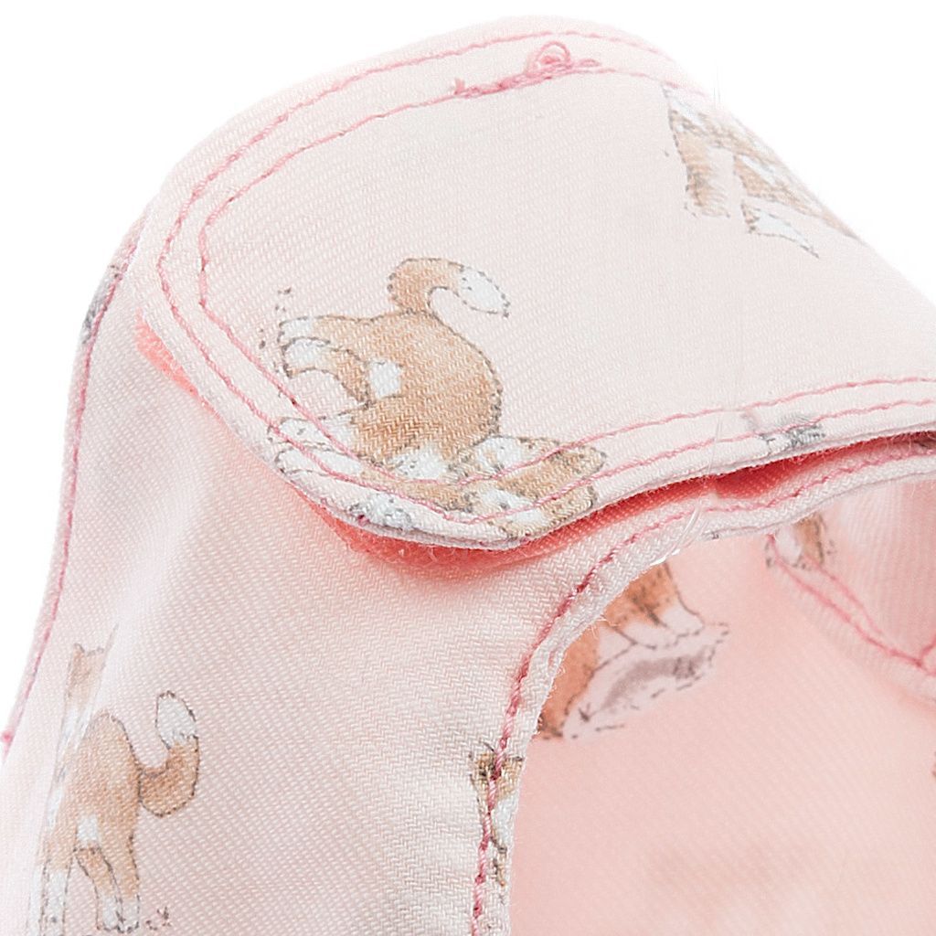 arnes textil rosa con perritos beige detalle 1 arnes textil rosa con perritos beige detalle 1