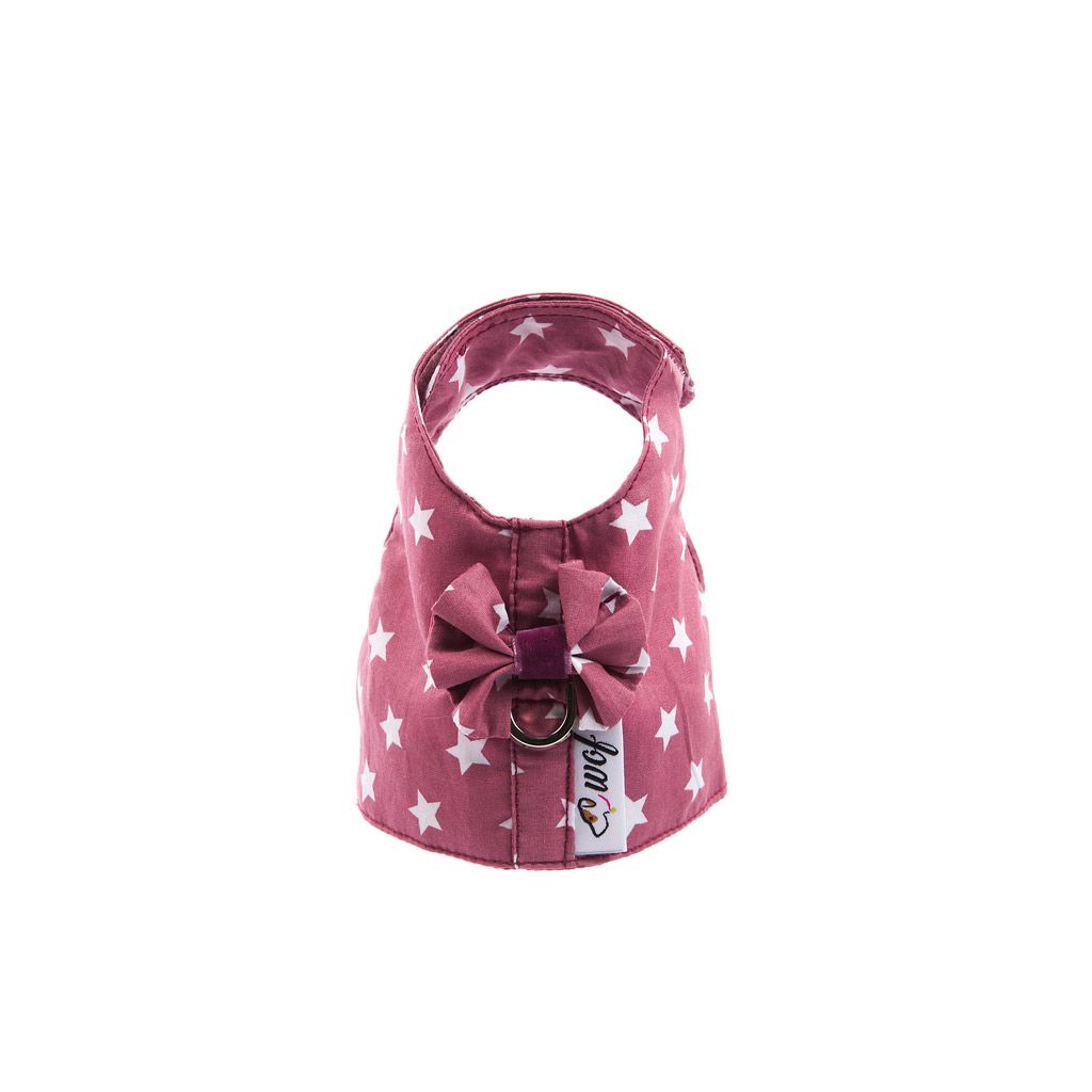 arnes textil rosa coral estrellas arnes textil rosa coral estrellas