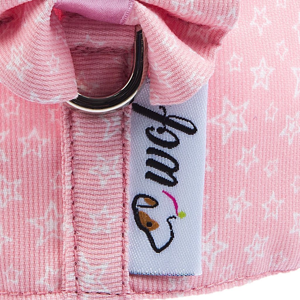 arnes textil rosa estrellitas detalle 2 arnes textil rosa estrellitas detalle 2