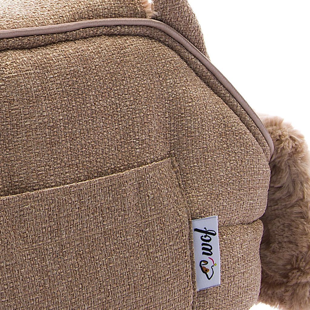 bolso tapeta beige con interior en pelo corto beige detalle 2 bolso tapeta beige con interior en pelo corto beige detalle 2