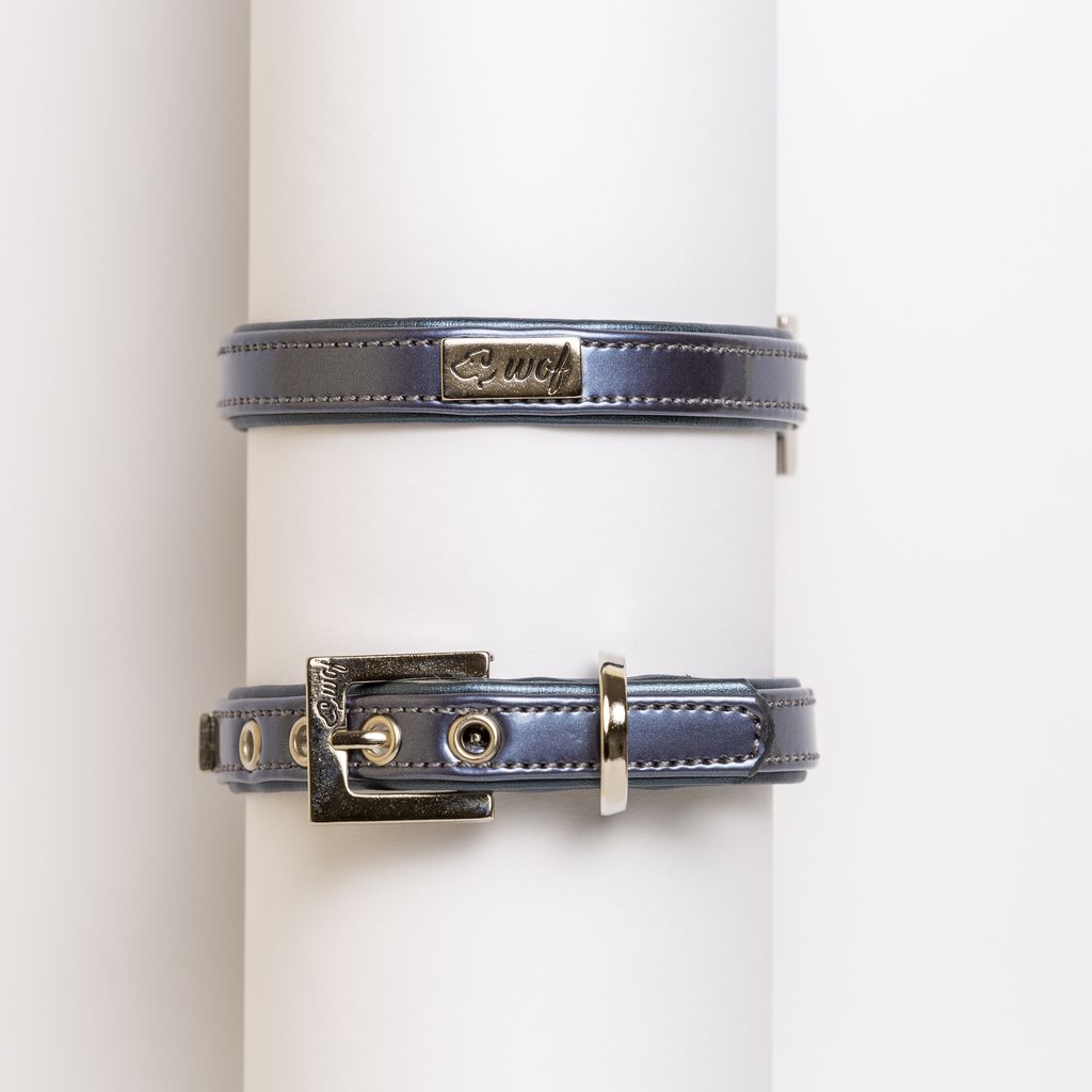 comprar collar perrro azul charol cerrado comprar collar perrro azul charol cerrado