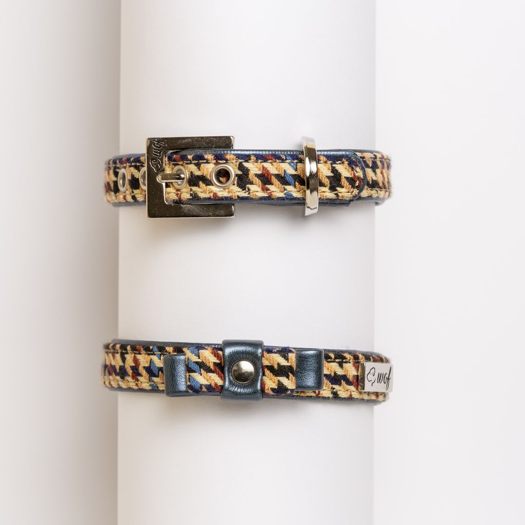 comprar collar perro azul pata gallo lazo cerrado comprar collar perro azul pata gallo lazo cerrado